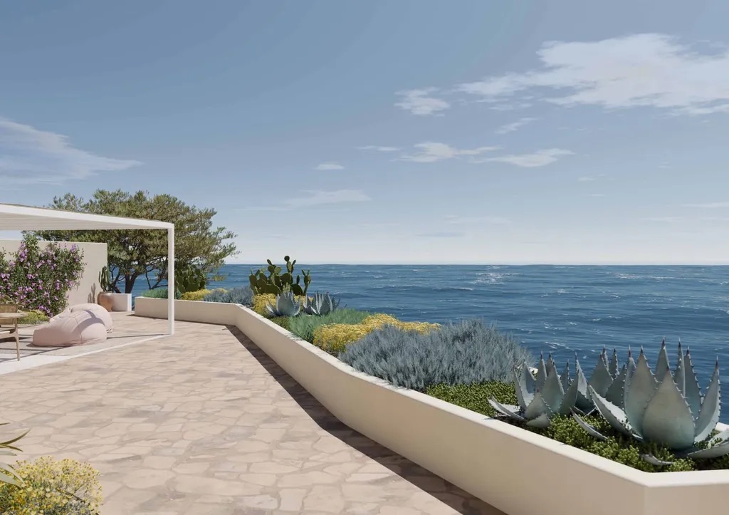 Vue mer depuis le jardin